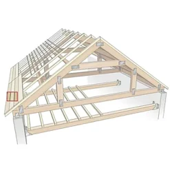Volige brute traitée ép 22 mm x l 100 mm x L 2 400 mm - Lot de 4 voliges