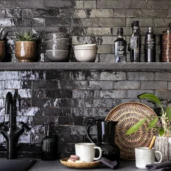 Véritable BEJMAT artisanal marocain 4.5 x 14.5 cm NOIR-Concept Mosaïque Hot