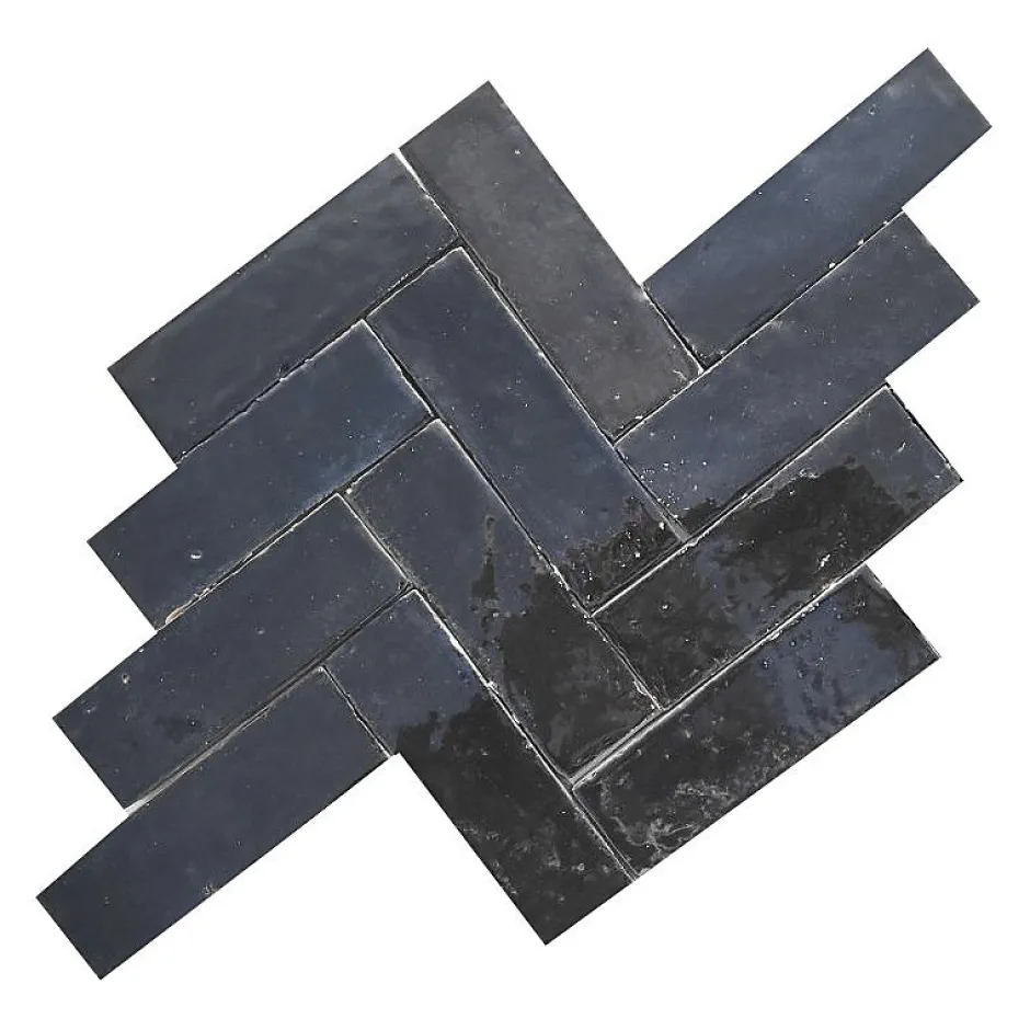 Véritable BEJMAT artisanal marocain 4.5 x 14.5 cm NOIR-Concept Mosaïque Hot