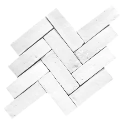 Concept Mosaïque Véritable BEJMAT artisanal marocain 4.5 x 14.5 cm BLANC