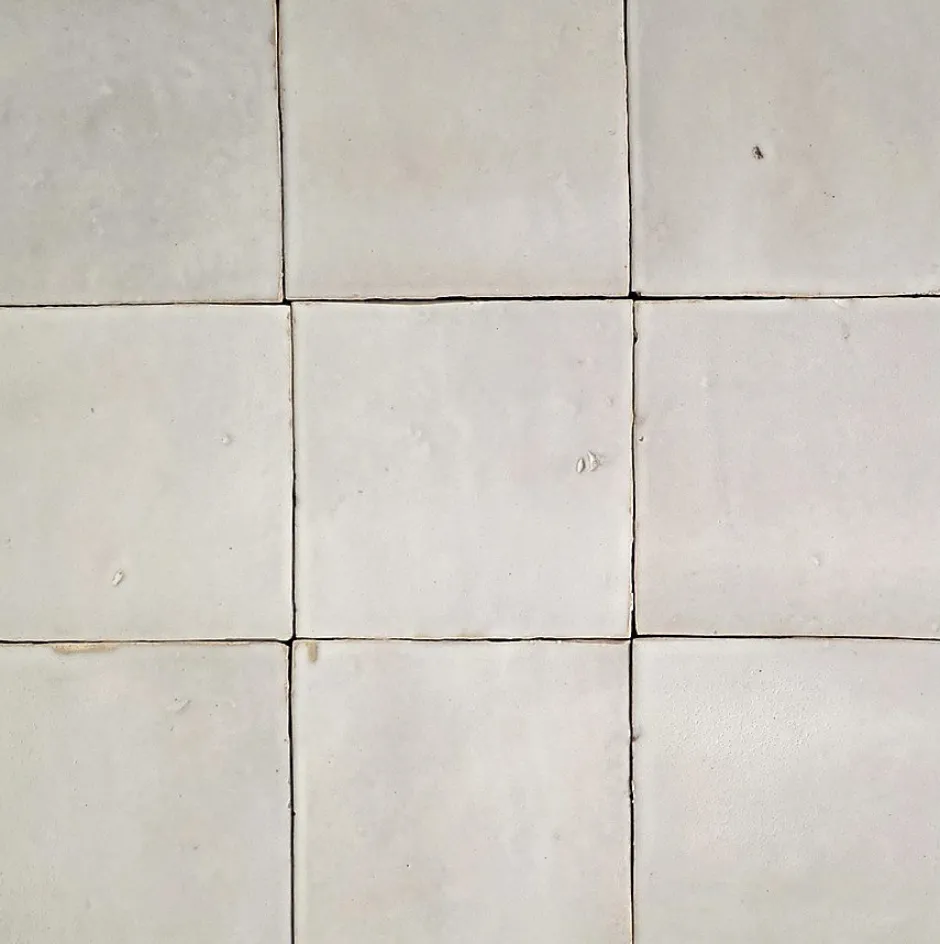 Concept Mosaïque Véritable carreau zellige marocain 10x10 cm BLANC CASSÉ