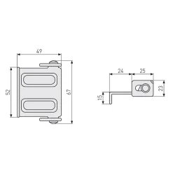 Vérrou de fenêtre blanc SW1 ( clé non incluse)-Abus Discount