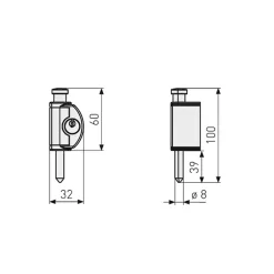 Abus Vérrou de fenêtre coulissante blanc