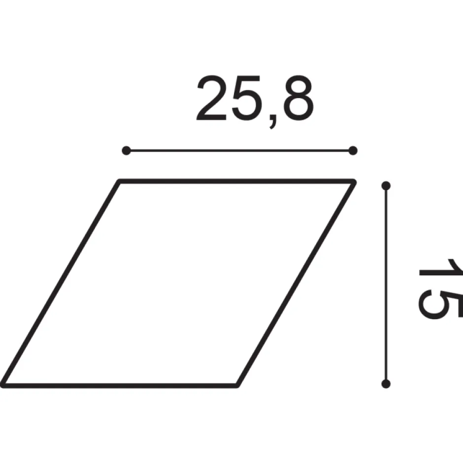 Orac Decor W100 ROMBUS - élément décoratif pour former des motifs et des combinaisons - 25.8x15x2,9cm (L x l x h) A l'unité