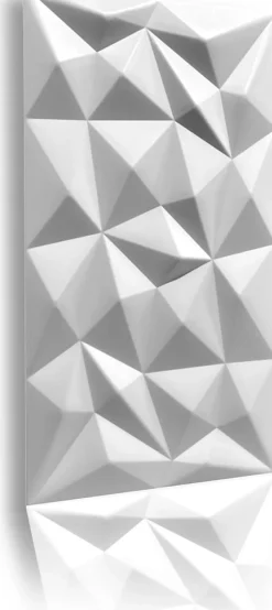 8x - 4m2 panneaux muraux 3D en polystyrène XPS flexibles 100 x 50 cm Revêtement mural et de plafond moderne Brillant White-Ikhemalarka Outlet