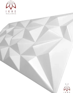 8x - 4m2 panneaux muraux 3D en polystyrène XPS flexibles 100 x 50 cm Revêtement mural et de plafond moderne Brillant White-Ikhemalarka Outlet