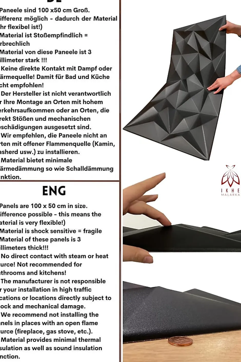 8x - 4m2 panneaux muraux 3D en polystyrène XPS flexibles 100 x 50 cm Revêtement mural et de plafond moderne Brillant White-Ikhemalarka Outlet