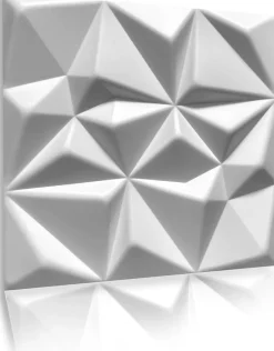 16x - 4m2 panneaux muraux 3D en polystyrène XPS flexibles 50 x 50 cm Revêtement mural et de plafond moderne Rubin White-Ikhemalarka Sale