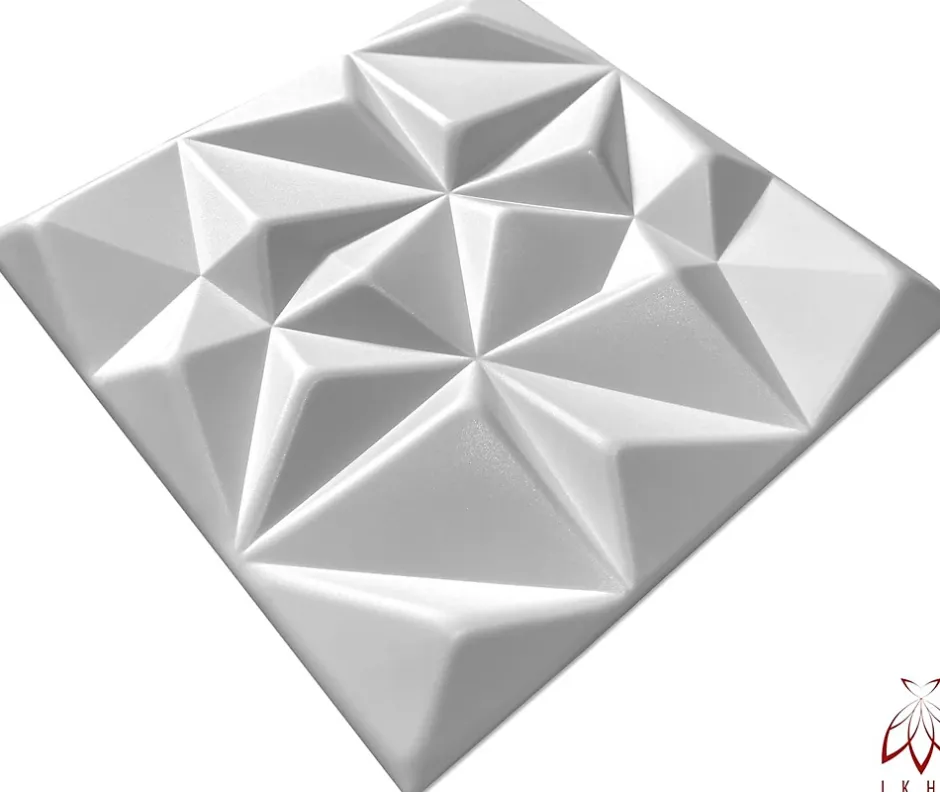 16x - 4m2 panneaux muraux 3D en polystyrène XPS flexibles 50 x 50 cm Revêtement mural et de plafond moderne Rubin White-Ikhemalarka Sale
