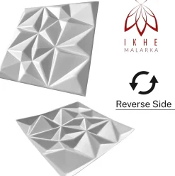 16x - 4m2 panneaux muraux 3D en polystyrène XPS flexibles 50 x 50 cm Revêtement mural et de plafond moderne Rubin White-Ikhemalarka Sale