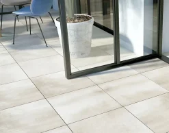 59x59 Lot 2 Dalles ép. 20mm Béton Blanc R11 --Allocarrelage New