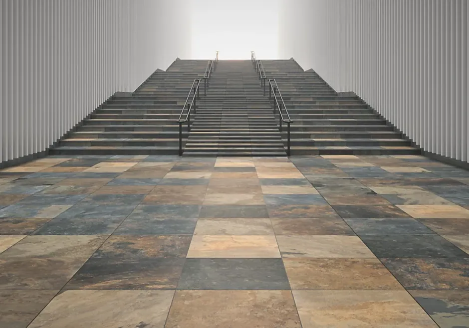 Allocarrelage 60x60 Lot 2 Dalles ép. 20mm Effet Pierre de Bali Rusty R11 -