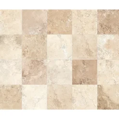 Allocarrelage 60x60ép. 20mm Grès Cérame Imitation TRAVERTIN Antic R11 -