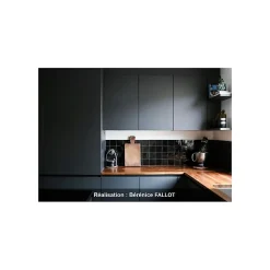 Zellige Marocain traditionnel couleur : Gris moyen - 41 - format : 5x5 cm sur plaque de 30x30 cm --Gioia Materia Online